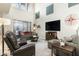 Comfortable living room with a view of the backyard at 10196 E Legend Trl, Gold Canyon, AZ 85118