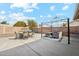 Large backyard patio with multiple seating areas at 10572 W Echo Ln, Peoria, AZ 85345