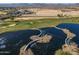 Aerial view of golf course and lake at 11444 N Northfield St, Surprise, AZ 85388