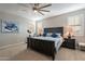 Main bedroom with king-size bed and ceiling fan at 12493 E Pivot Peak --, Gold Canyon, AZ 85118