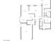 Detailed floor plan showcasing the layout of the home, including bedrooms, bathrooms, and living spaces at 15406 W Pinchot Ct, Goodyear, AZ 85395