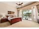 Spacious Primary bedroom with pool view and sliding glass doors at 1653 W Zion Pl, Chandler, AZ 85248