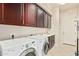 Well-appointed laundry room with washer, dryer, and ample cabinetry at 1653 W Zion Pl, Chandler, AZ 85248