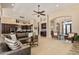 Spacious living room with fireplace at 1653 W Zion Pl, Chandler, AZ 85248
