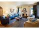 Inviting living room featuring a fireplace, comfortable seating, and stylish decor at 305 W Lewis Ave, Phoenix, AZ 85003