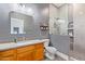 Clean bathroom with a walk-in shower and modern vanity at 3503 E Princeton Ct, Gilbert, AZ 85234