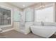 Elegant bathroom featuring a double vanity, large mirror, and ample counter space at 3503 E Princeton Ct, Gilbert, AZ 85234