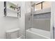 Modern bathroom with a soaking tub, shower, and updated vanity at 3503 E Princeton Ct, Gilbert, AZ 85234