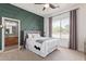 Cozy bedroom with an ensuite bathroom and stylish decor at 3503 E Princeton Ct, Gilbert, AZ 85234