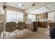View of eat-in kitchen and dining area with retro gold chairs at 4615 W Boston St, Chandler, AZ 85226