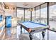 A game room includes a pool table, a mini fridge, and a scenic view at 5826 E Indian Bend Rd, Paradise Valley, AZ 85253