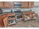 Organized kitchen with pull-out shelves and ample storage space at 6399 W Saratoga Way, Florence, AZ 85132