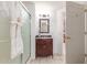 Well-appointed bathroom with a single vanity and shower at 6535 E Superstition Springs Blvd # 124, Mesa, AZ 85206