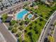 Community pool and playground view from above at 6607 E Libby St, Phoenix, AZ 85054