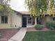 Inviting exterior with a covered patio and well-maintained landscaping at 8140 N 107Th Ave # 99, Peoria, AZ 85345