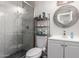 Clean bathroom with shower, toilet and vanity at 954 E Diamond Dr, Tempe, AZ 85283