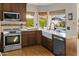 Updated kitchen featuring a farmhouse sink, wood cabinets and granite countertops at 1112 W Citation Dr, Chandler, AZ 85224