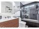 Modern bathroom with a frameless glass shower and floating vanity at 14667 N Love Ct, Fountain Hills, AZ 85268