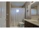 Bathroom with tub shower and vanity at 1555 W 7Th Pl, Mesa, AZ 85201