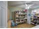 Large storage room with ample shelving for all your storage needs at 1555 W 7Th Pl, Mesa, AZ 85201