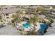 Community pool and complex aerial view, showing landscaping and buildings at 15550 S 5Th Ave # 240, Phoenix, AZ 85045