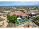 Aerial view showcasing house, pool, and landscape at 15613 E Palomino Blvd, Fountain Hills, AZ 85268