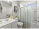 Clean bathroom with a shower/tub combo and white vanity at 26861 W Adam Ave, Buckeye, AZ 85396