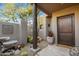 Peaceful courtyard with a fountain and desert plants at 3071 Ironwood Rd, Carefree, AZ 85377