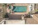 Aerial view directly above pool area with pool, and hot tub at 3254 N Ladera Cir, Mesa, AZ 85207