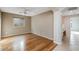 Dining area with hardwood floors and a view of the kitchen at 3404 E Los Altos Rd, Gilbert, AZ 85297