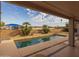 Enjoy the view from under the covered patio of a refreshing pool at 3404 E Los Altos Rd, Gilbert, AZ 85297