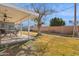 Large backyard with covered patio and grassy area at 3813 W Glenn Dr, Phoenix, AZ 85051