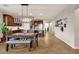 Dining area with bench seating and kitchen view at 7635 W Rock Springs Dr, Peoria, AZ 85383