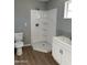 Bathroom with a white shower stall and modern fixtures at 8023 E Irwin Ave, Mesa, AZ 85209