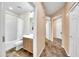 Clean bathroom with shower/tub combo and vanity at 11050 E Ravenna Ave, Mesa, AZ 85212