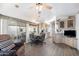Open concept kitchen with breakfast nook and wood cabinets at 111 S Greenfield Rd # 488, Mesa, AZ 85206