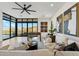 Bright living room with modern decor, neutral tones, and a wall of windows offering stunning views at 15609 E Palatial Estates Dr, Fountain Hills, AZ 85268