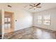 This spacious bedroom features stylish flooring and plenty of natural light at 19700 N 76Th St # 2072, Scottsdale, AZ 85255