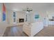 Living room with a fireplace and hardwood floors at 2016 E Pegasus Dr, Tempe, AZ 85283