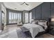 Spacious primary bedroom with plush bedding and large windows at 23238 N 94Th Pl, Scottsdale, AZ 85255