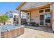 Relaxing backyard oasis with a hot tub, patio seating, and covered area, great for entertaining or unwinding at 31016 N 42Nd Way, Cave Creek, AZ 85331