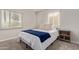 A cozy bedroom with neutral walls, carpet flooring, a queen bed, and dual windows for natural light at 3132 N 15Th Ave, Phoenix, AZ 85015