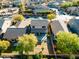 Bird's eye view shows the layout of the house and property relative to the neighborhood and local park at 44250 W Vineyard St, Maricopa, AZ 85139