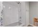 Simple bathroom with shower/tub combo at 8540 E Mcdowell Rd # 55, Mesa, AZ 85207