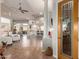Open entryway with tile flooring, views into kitchen and wine room at 8540 E Mcdowell Rd # 55, Mesa, AZ 85207