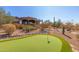 Landscaped putting green, view from backyard at 8540 E Mcdowell Rd # 55, Mesa, AZ 85207
