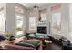 Cozy sitting area with fireplace and built-in seating at 8540 E Mcdowell Rd # 55, Mesa, AZ 85207