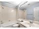 Clean bathroom with a bathtub, toilet and vanity at 11515 N 91 St # 238, Scottsdale, AZ 85260