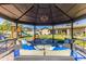 A covered gazebo with plenty of seating that overlooks the play structure and sparkling pool at 16302 N 36Th Ave, Phoenix, AZ 85053