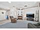 Living room with fireplace, TV, and comfortable seating at 22506 N Mirage Ln, Sun City West, AZ 85375